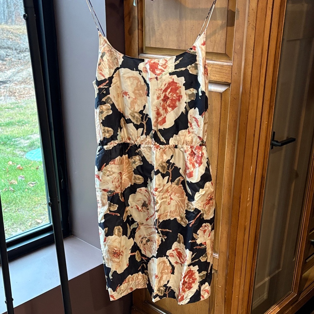 J.Crew - 100% Silk Floral Spaghetti Strap Dress
